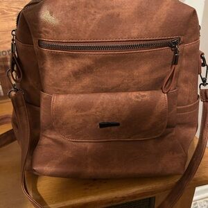 Elegant Brown Women's Backpack